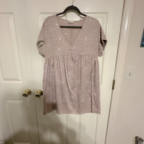 Linen star pattern dress - Picture 1 of 3
